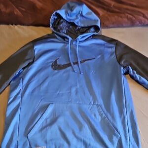 Nike Blue and Black Hoodie